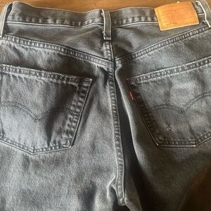 New Women’s Levi's Faded Black Jeans wide Leg Fit